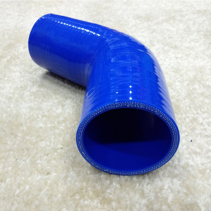 Mangueiras de silicone com curvatura de 45 graus reforçadas, 4 camadas, azul, preto, mangueira de silicone automática